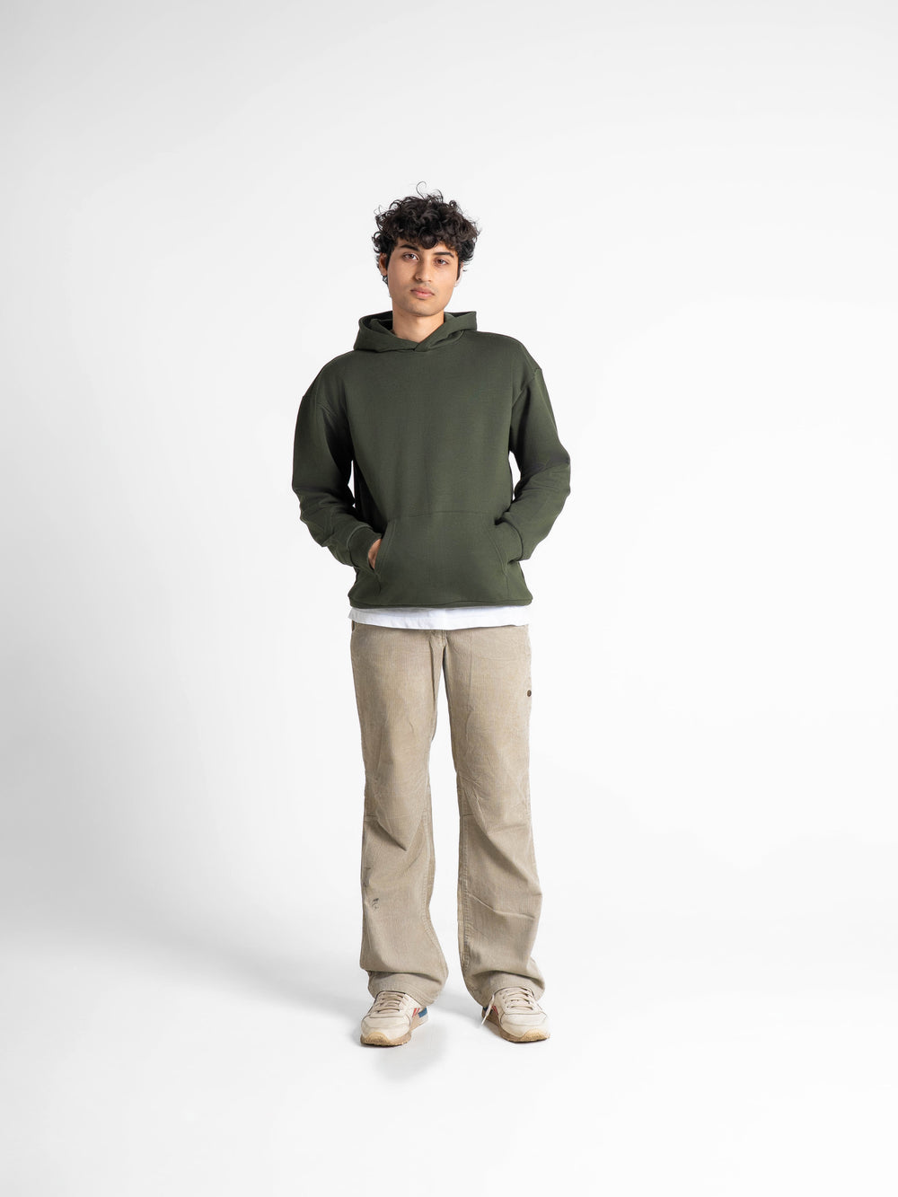 Everyday Essential 330 GSM Solid Hoodie Forest Green