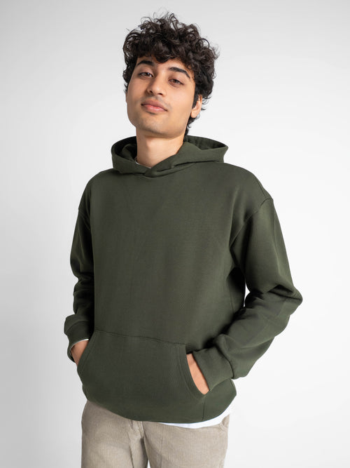 Everyday Essential 330 GSM Solid Hoodie Forest Green