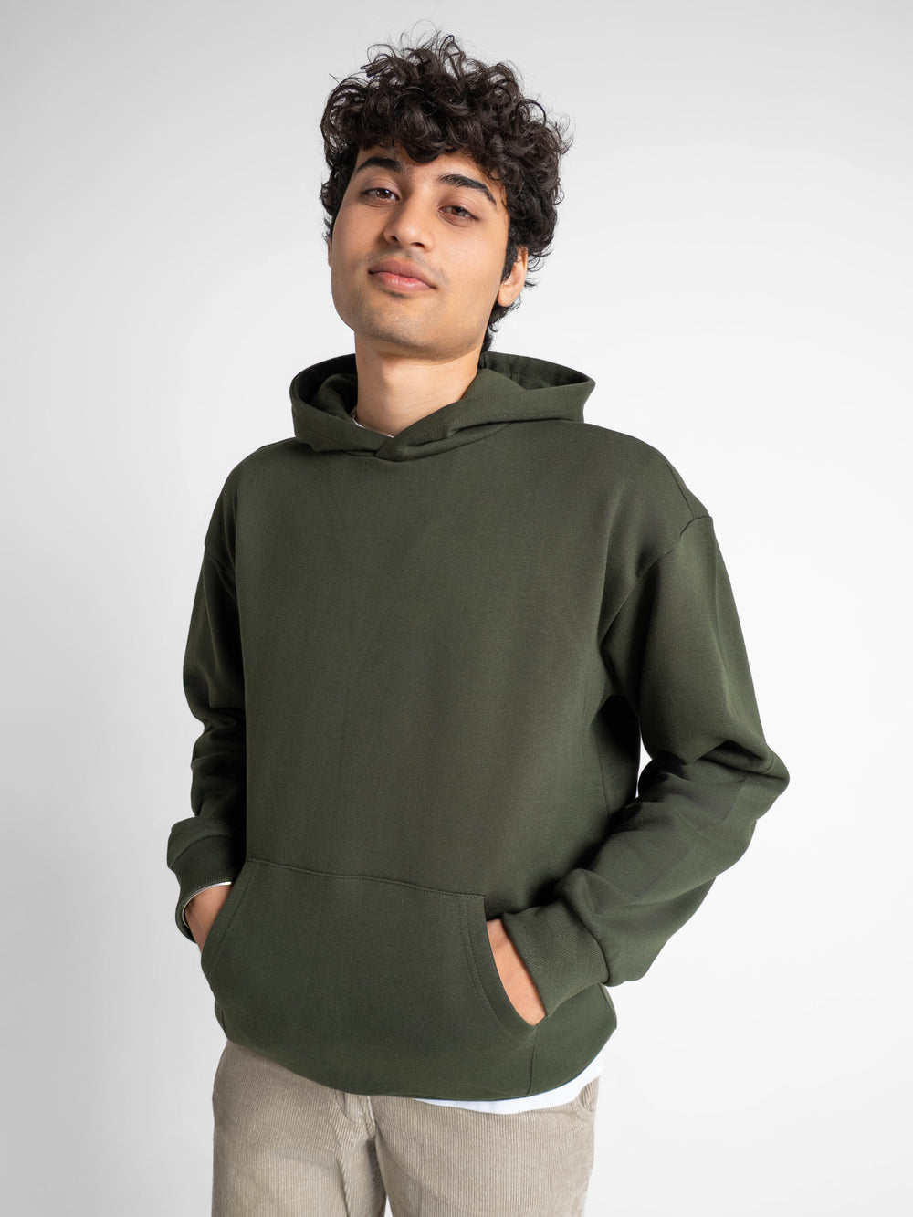 Everyday Essential 330 GSM Solid Hoodie Forest Green