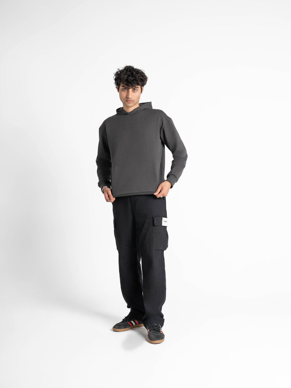 Heavyweight Everyday  Essential 420 GSM Solid Hoodie Deep Grey