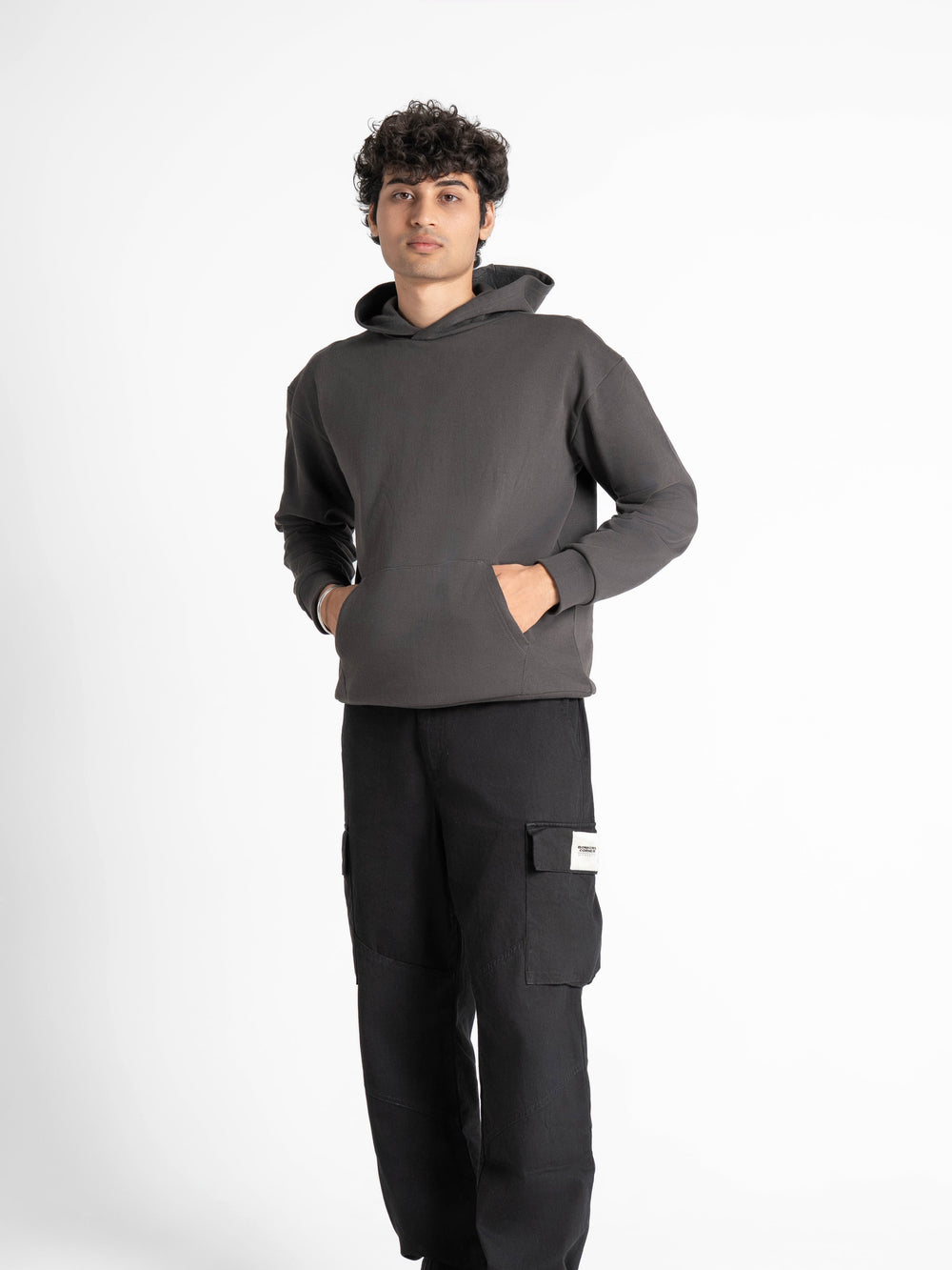 Heavyweight Everyday  Essential 420 GSM Solid Hoodie Deep Grey