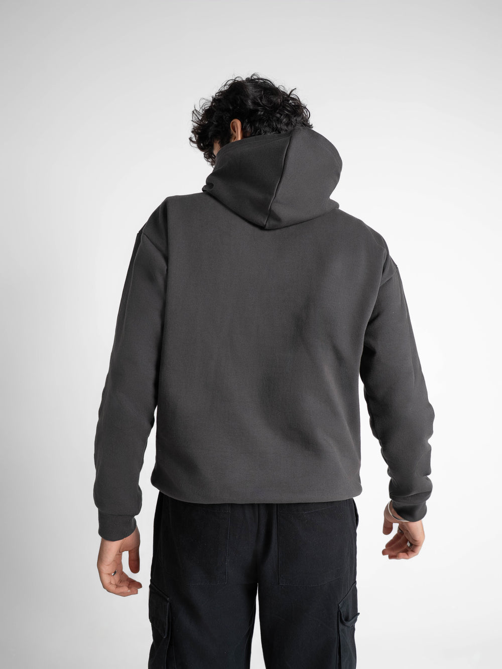 Heavyweight Everyday  Essential 420 GSM Solid Hoodie Deep Grey