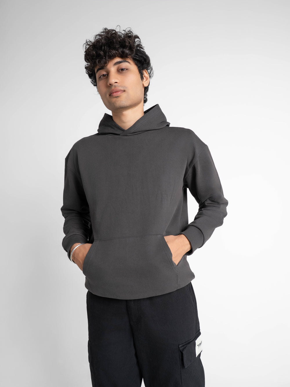 Heavyweight Everyday  Essential 420 GSM Solid Hoodie Deep Grey
