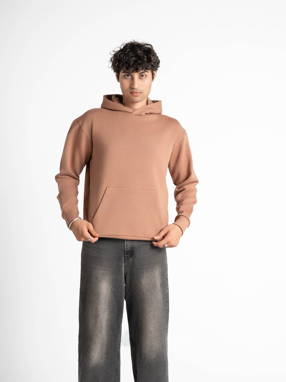 Everyday Essential 330 GSM Solid Hoodie Mocha Brown