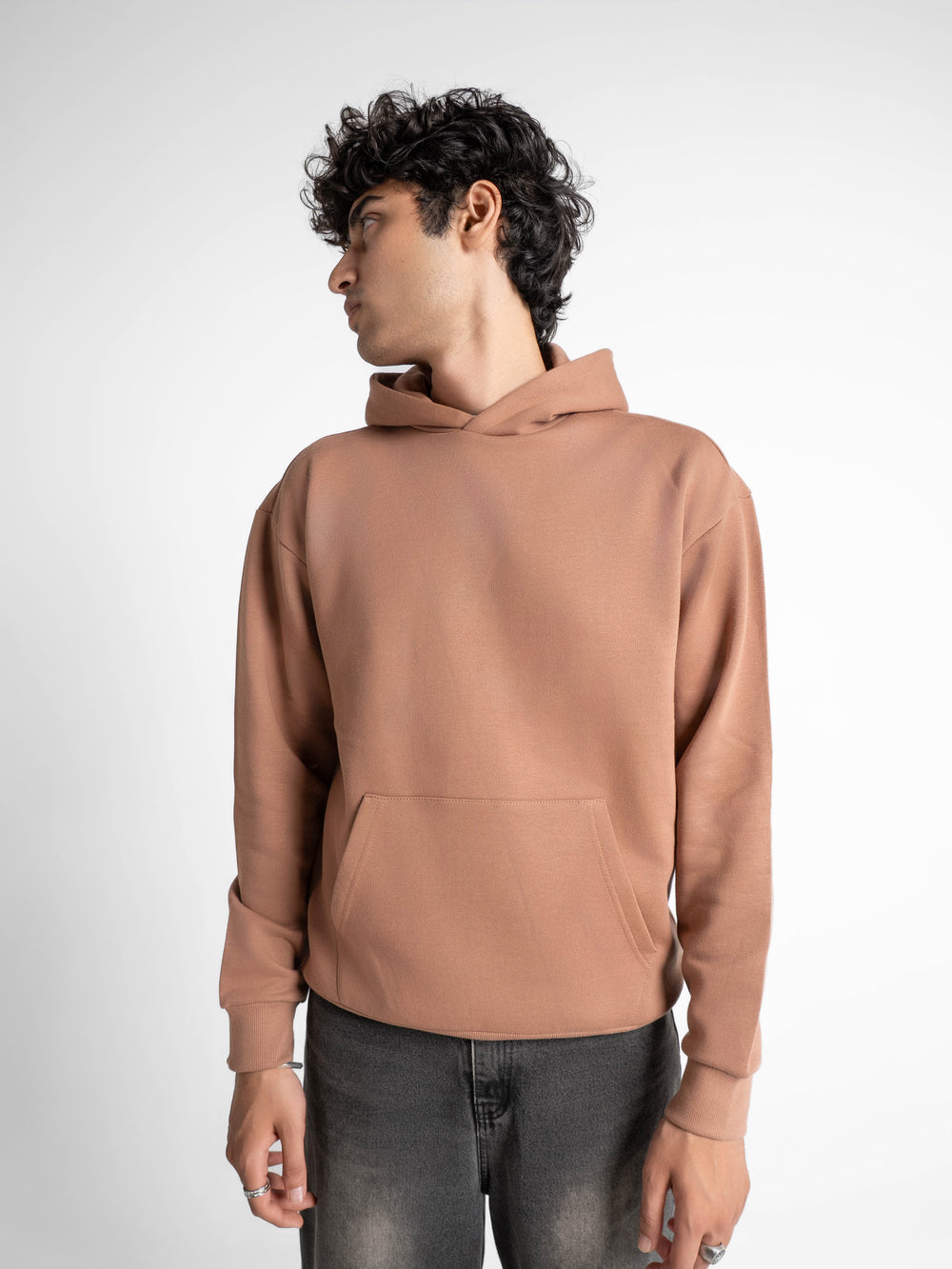 Everyday Essential 330 GSM Solid Hoodie Mocha Brown