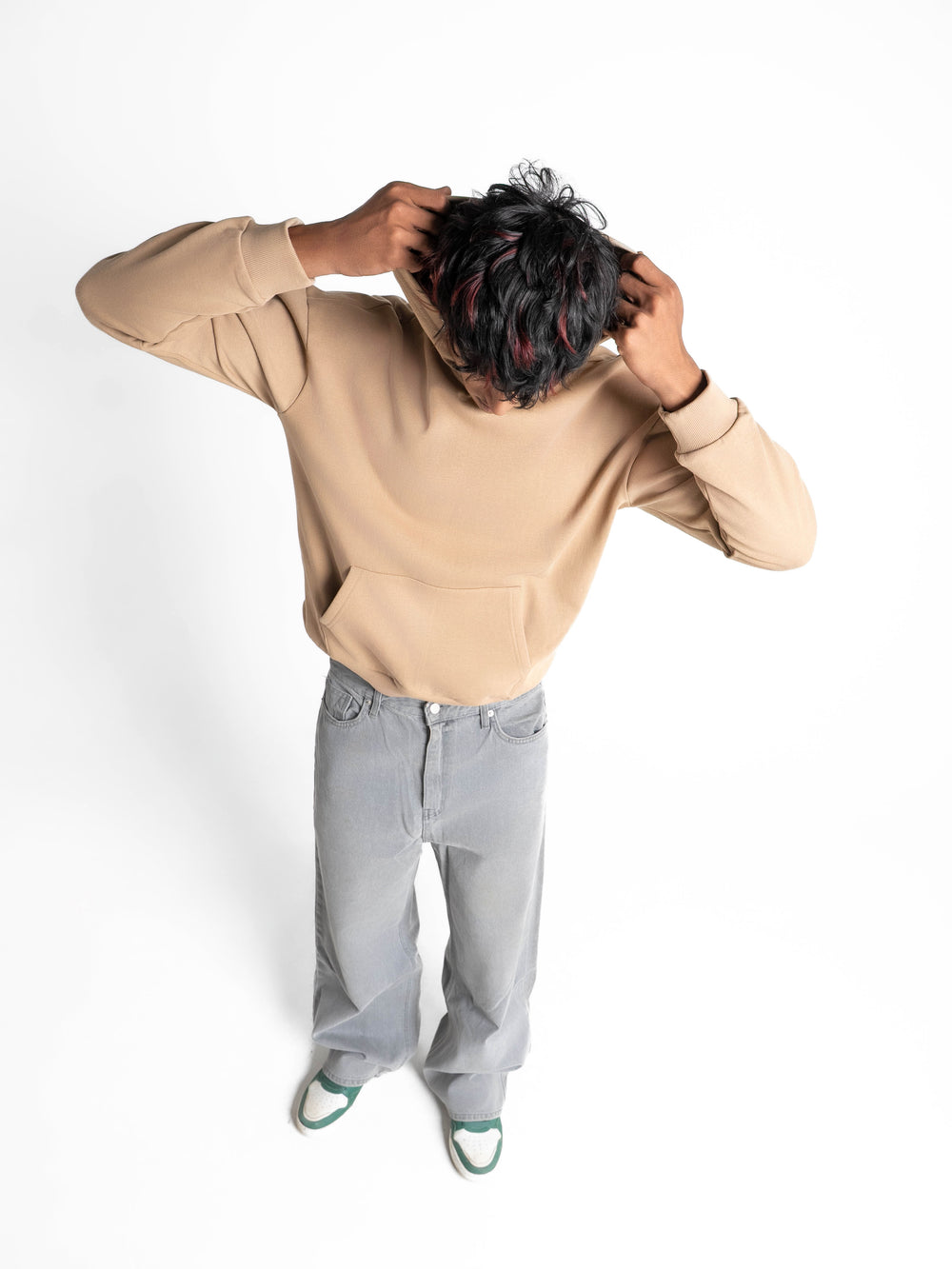 Heavyweight Everyday  Essential 420 GSM Solid Hoodie Beige