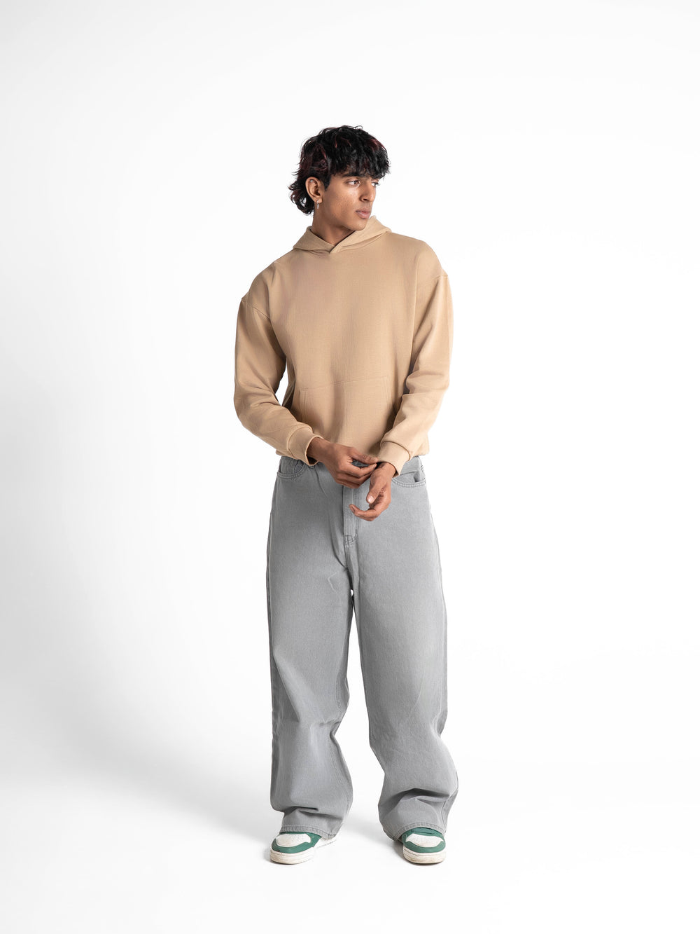Heavyweight Everyday  Essential 420 GSM Solid Hoodie Beige