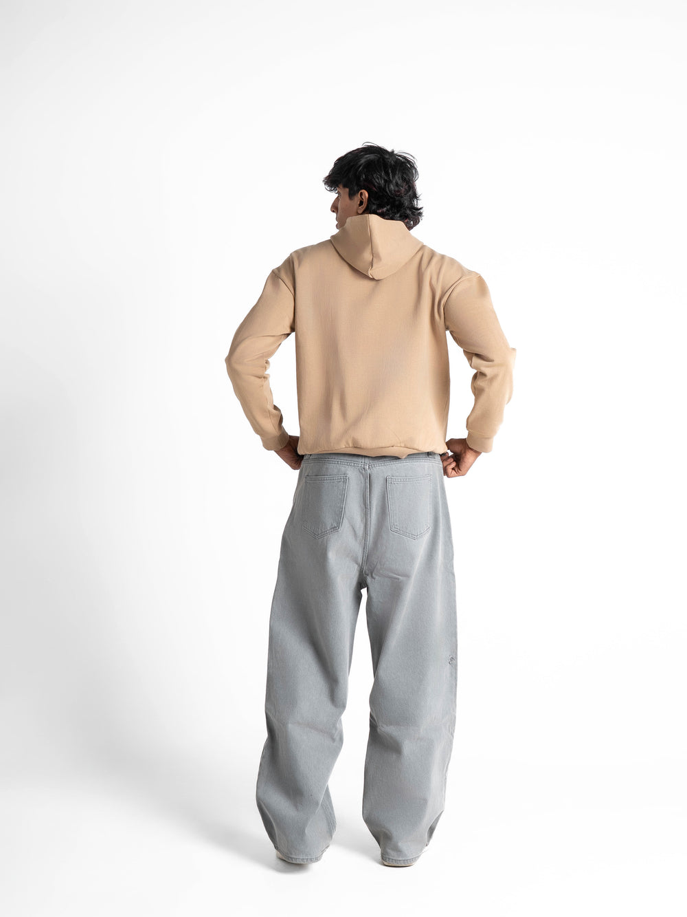 Heavyweight Everyday  Essential 420 GSM Solid Hoodie Beige