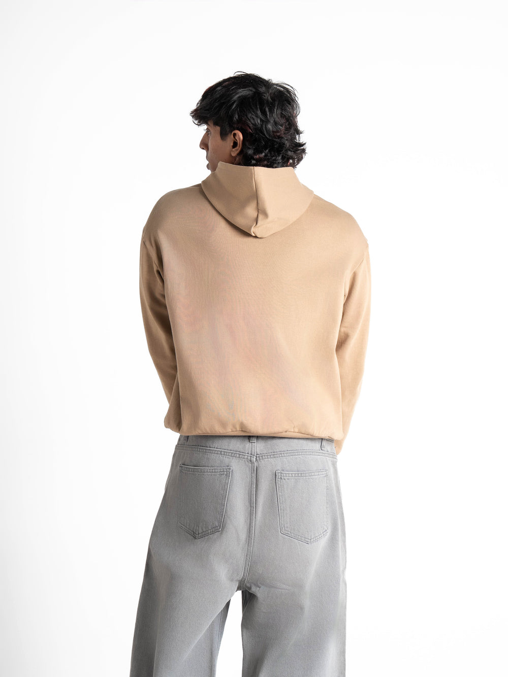 Heavyweight Everyday  Essential 420 GSM Solid Hoodie Beige