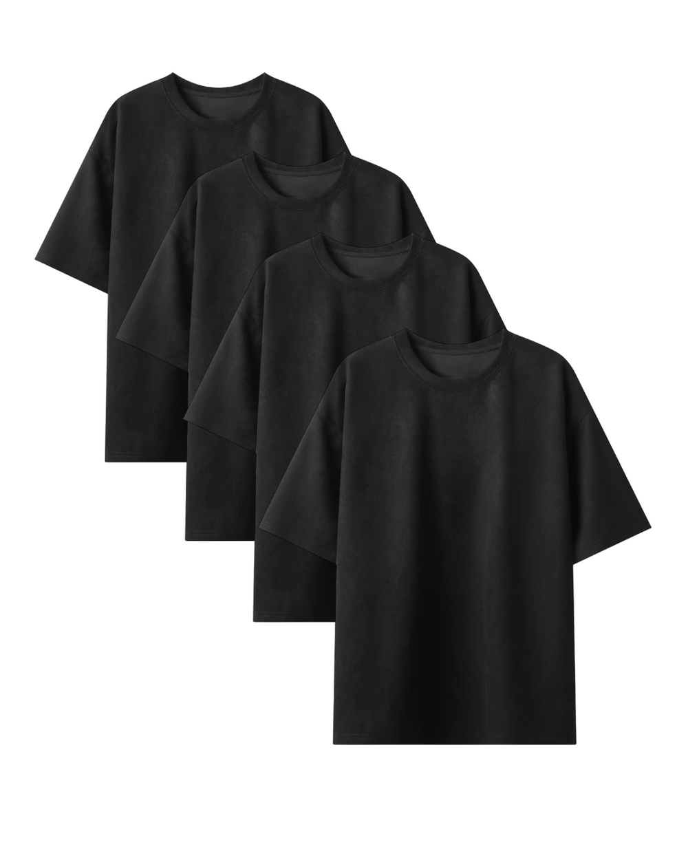 Heavyweight Oversized Solid Multipack, Black.