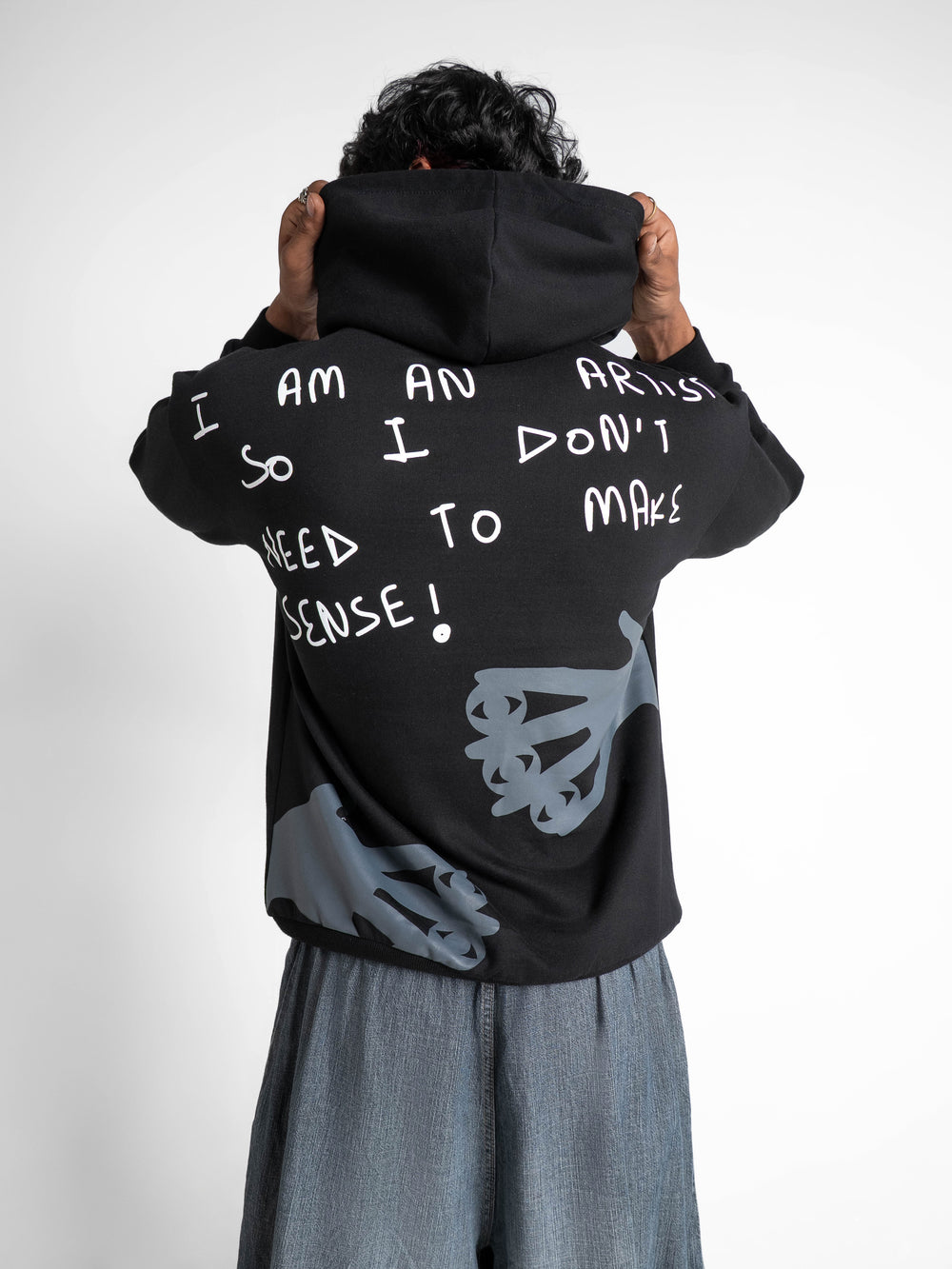 Oversized Artist Black Hoodie 330 GSM
