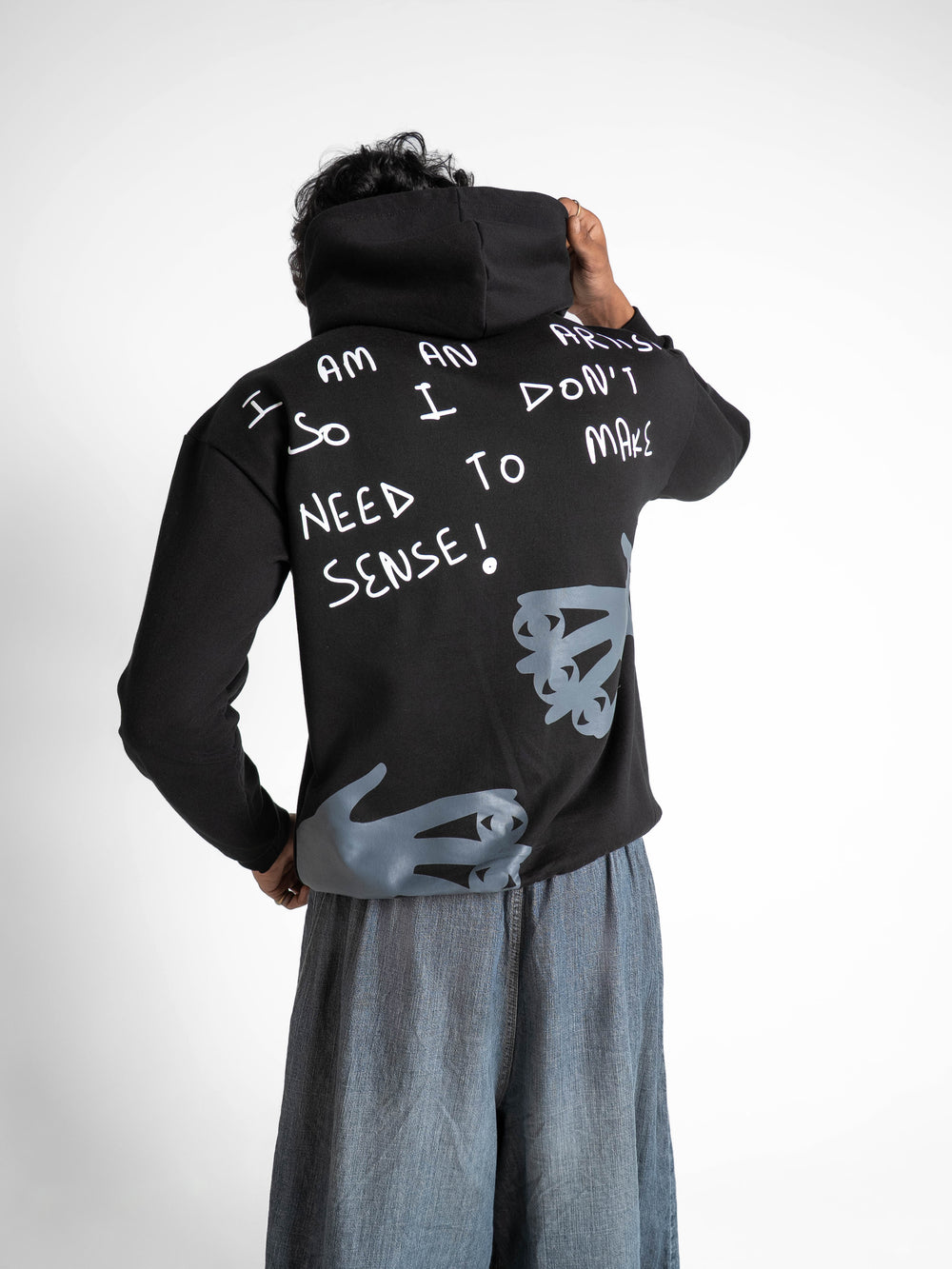 Oversized Artist Black Hoodie 330 GSM