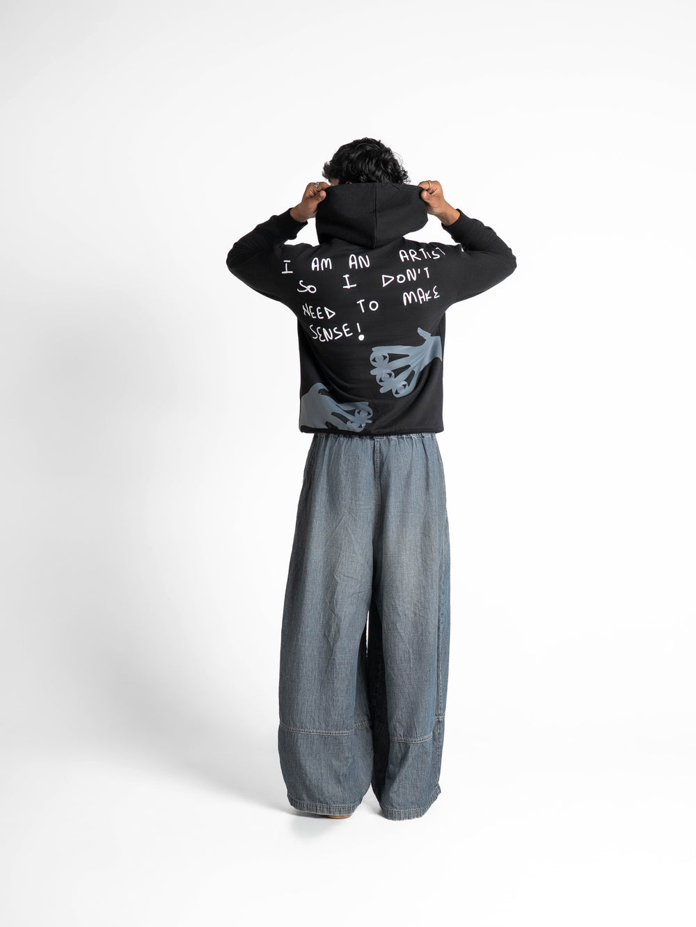 Oversized Artist Black Hoodie 330 GSM