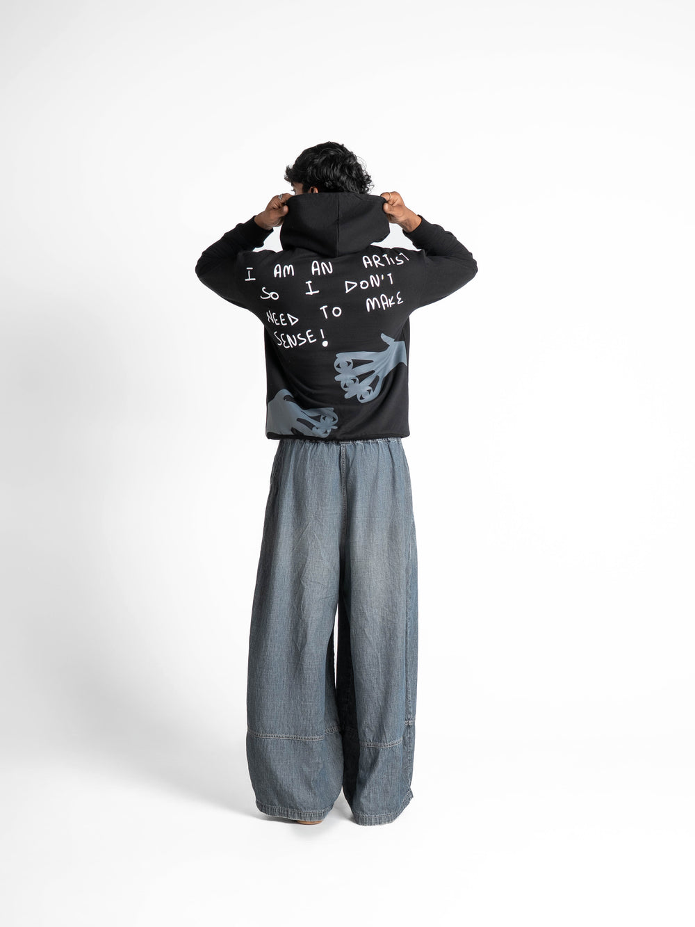 Oversized Artist Black Hoodie 330 GSM