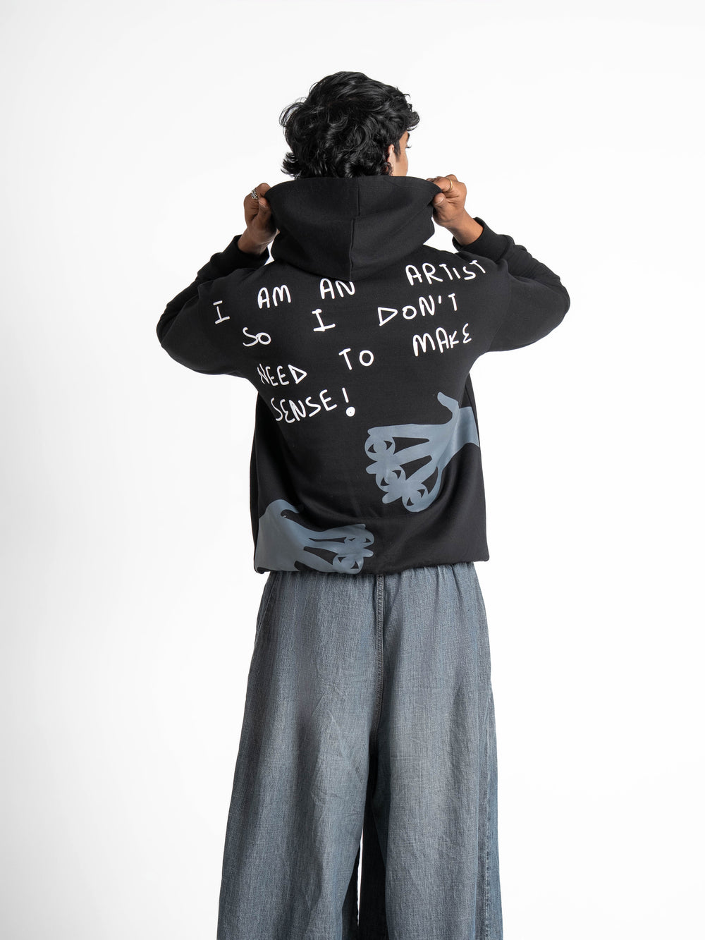 Oversized Artist Black Hoodie 330 GSM