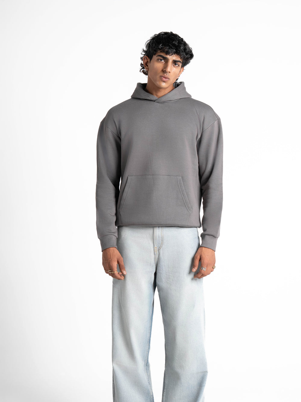 Everyday Essential 330 GSM Solid Hoodie Steel Grey