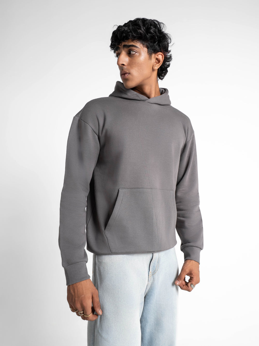Everyday Essential 330 GSM Solid Hoodie Steel Grey