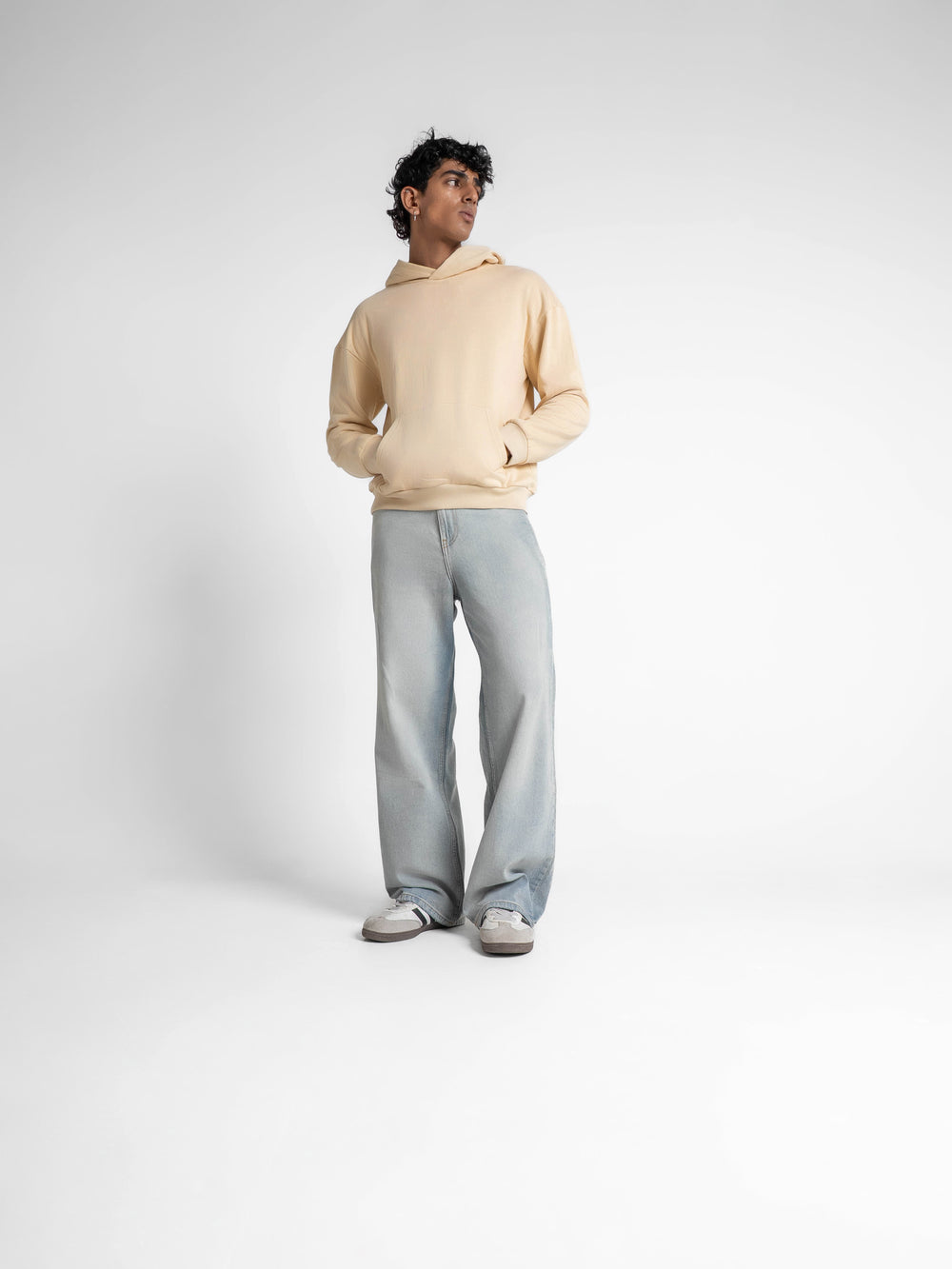 Heavyweight Everyday  Essential 420 GSM Solid Hoodie Creamstone