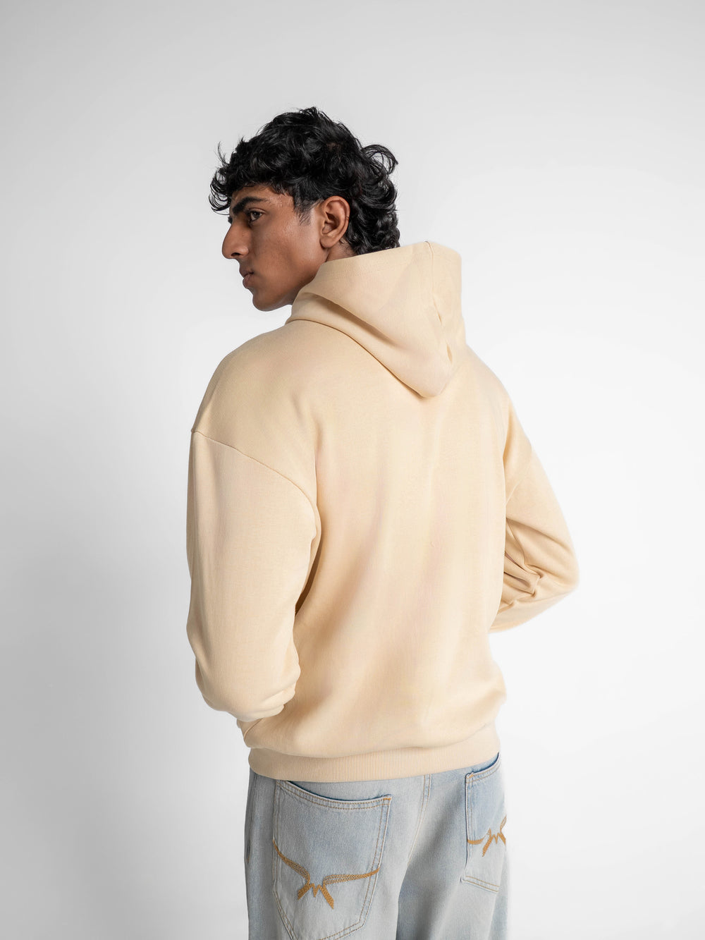 Heavyweight Everyday  Essential 420 GSM Solid Hoodie Creamstone