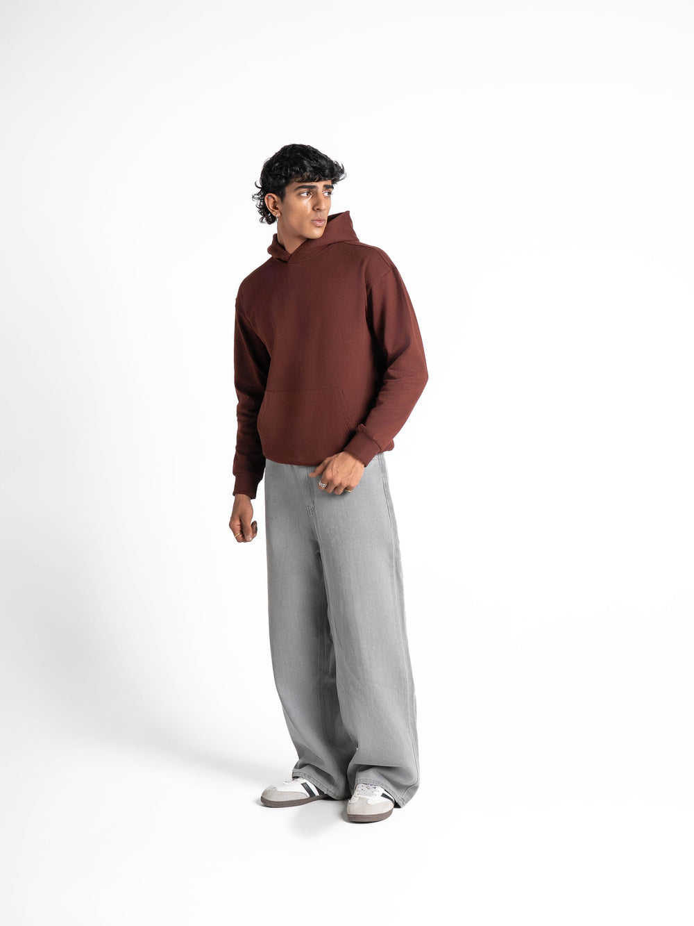 Everyday Essential 330 GSM Solid Hoodie Brown