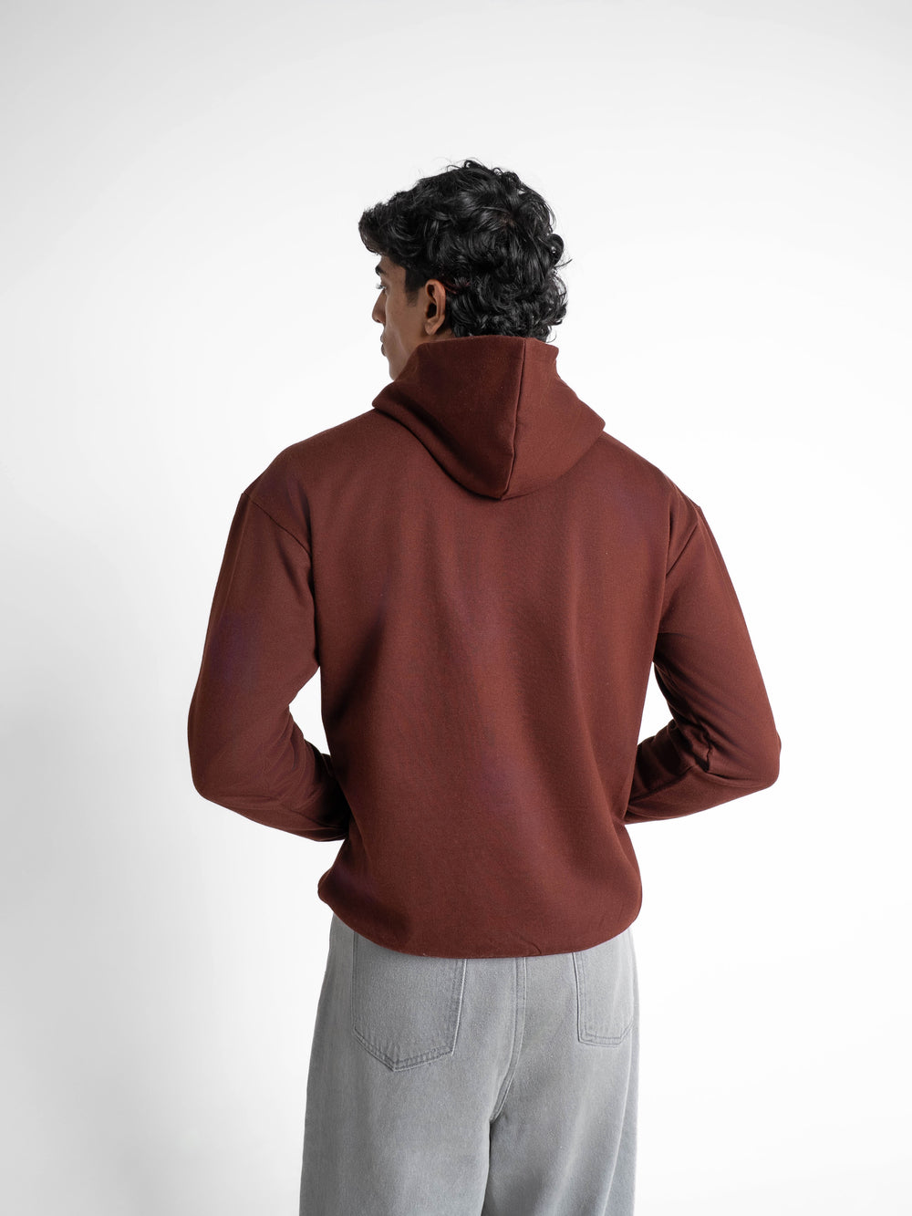 Everyday Essential 330 GSM Solid Hoodie Brown