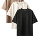 Heavyweight Oversized Solid Pack of 3 T-Shirts Beige,Off White & Black. 240 GSM