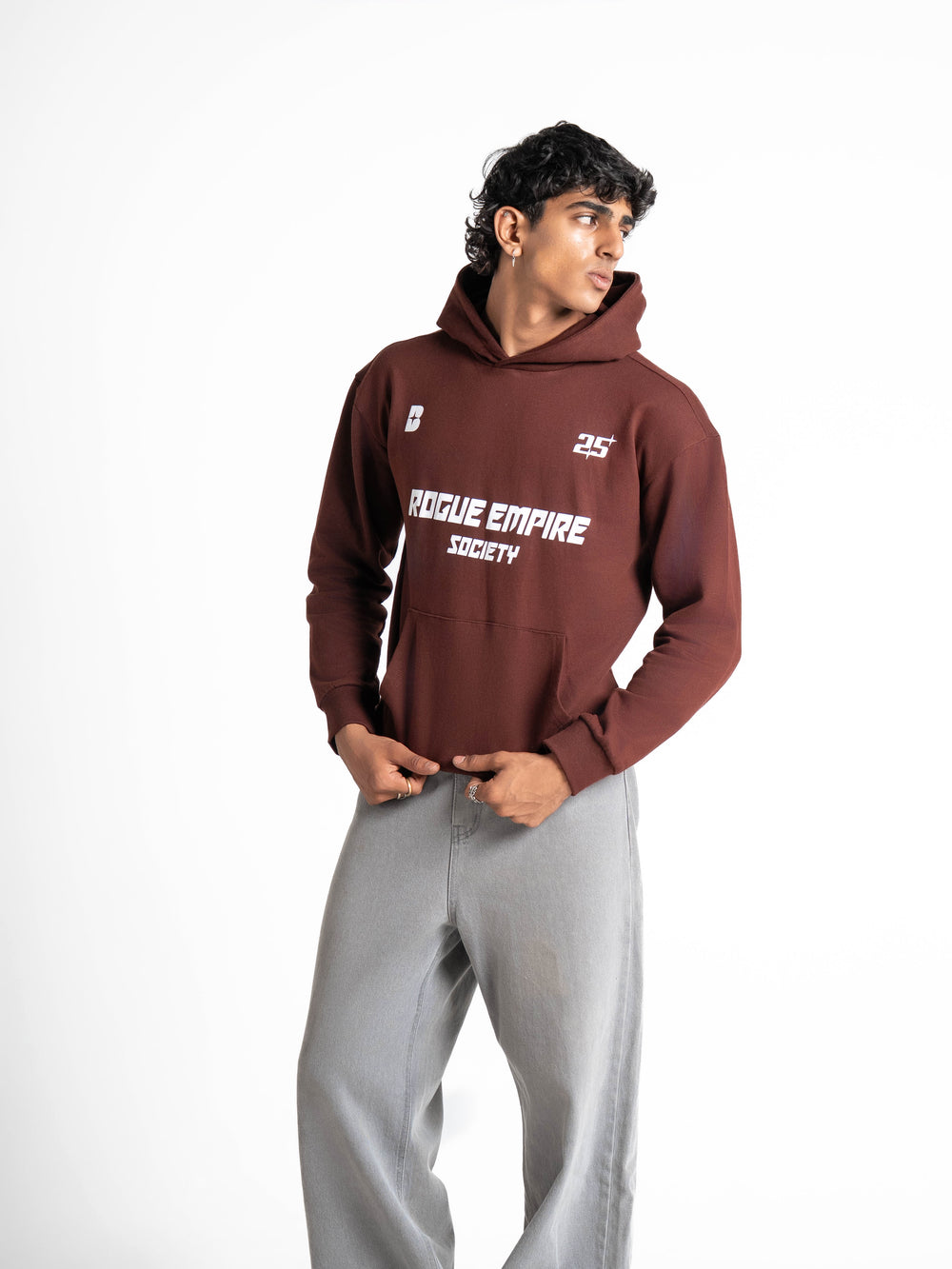Oversized Rogue Empire Brown Hoodie 330 GSM