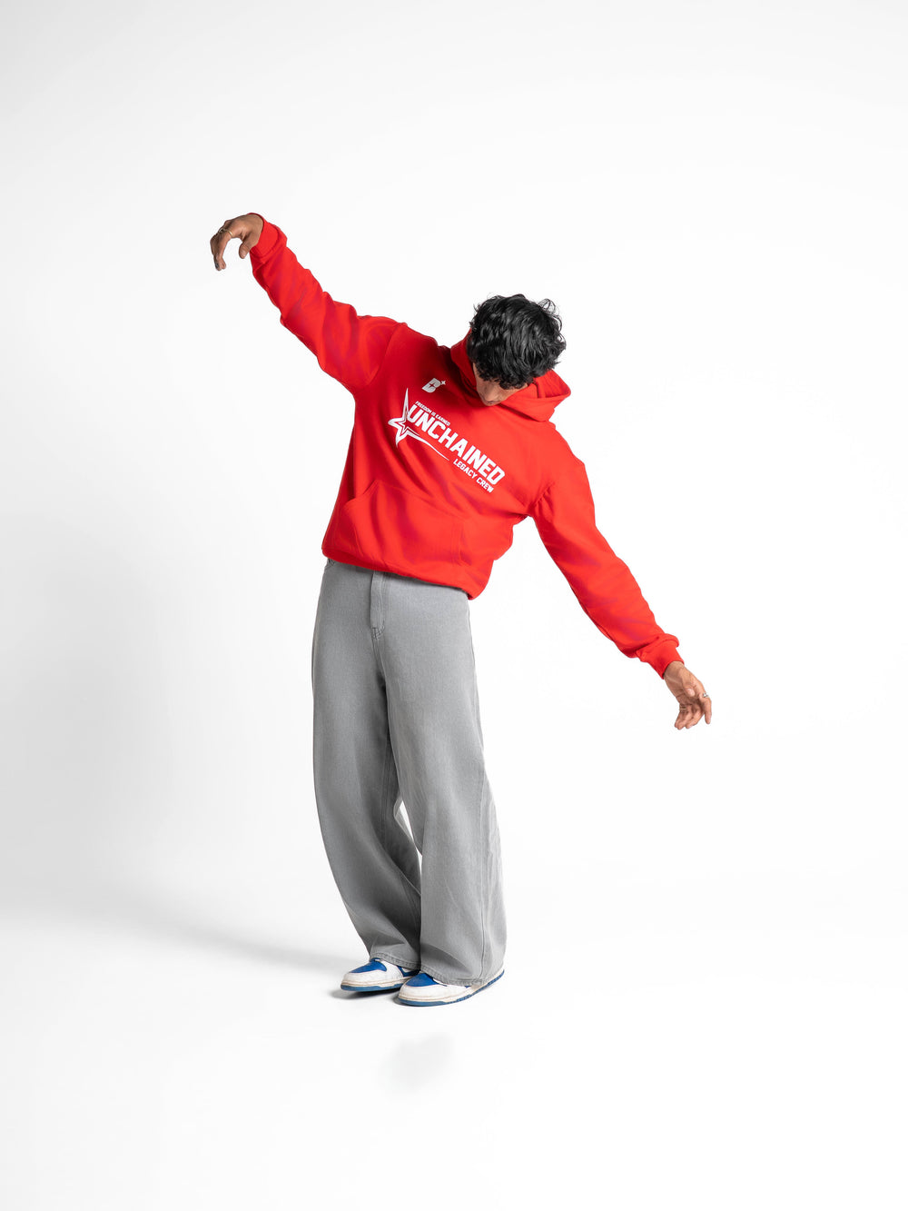 Oversized Unchained Red Hoodie 330 GSM