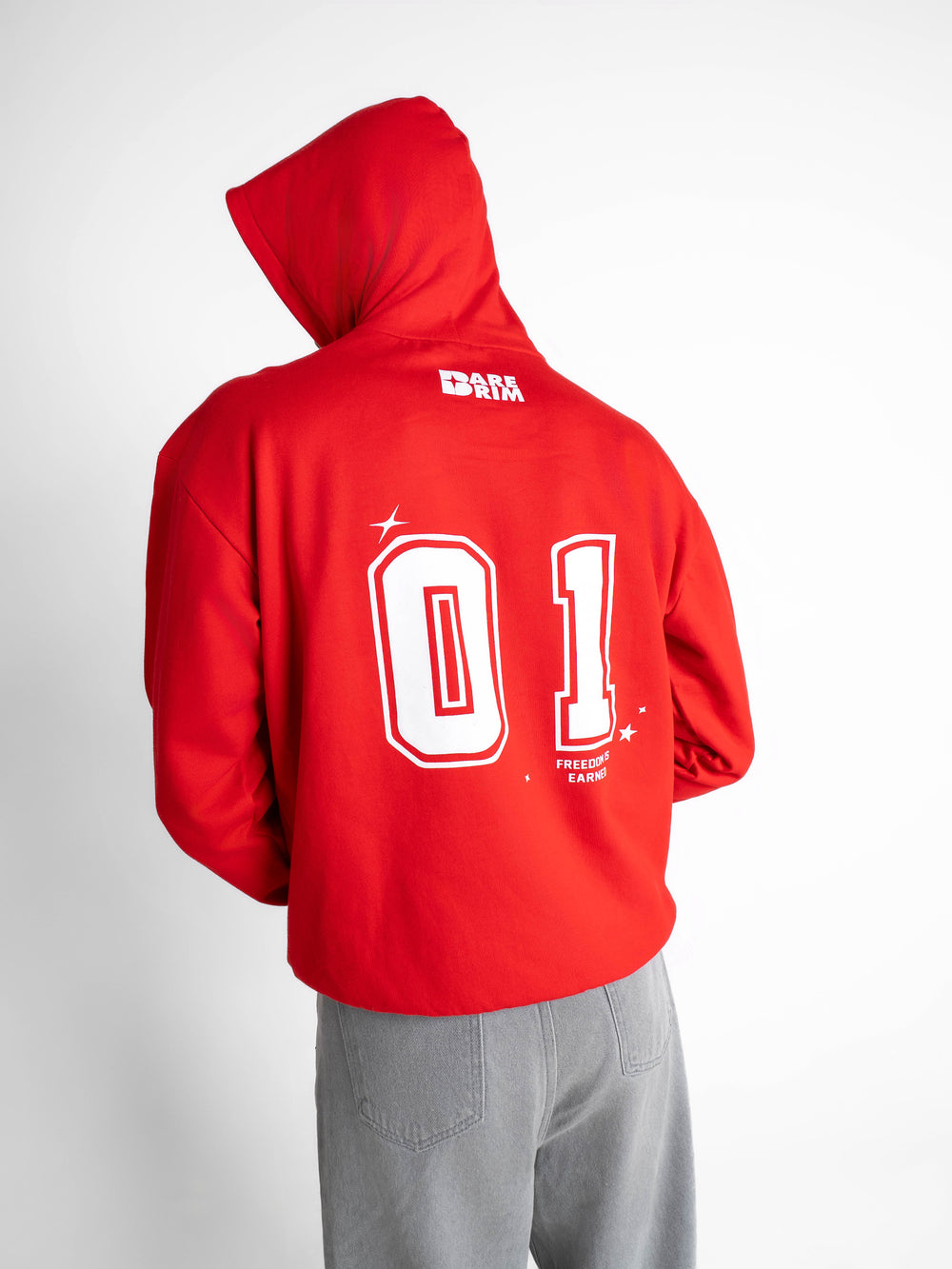 Oversized Unchained Red Hoodie 330 GSM