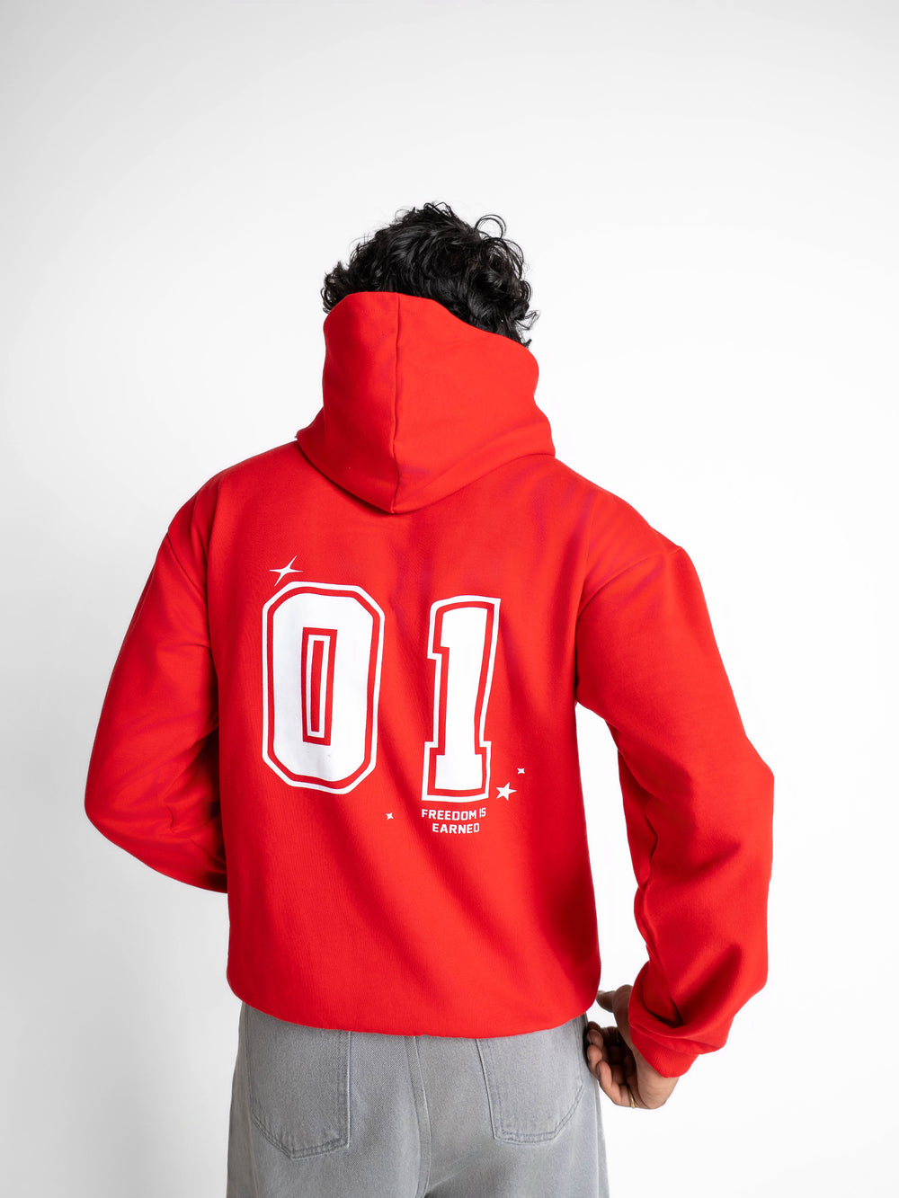 Oversized Unchained Red Hoodie 330 GSM