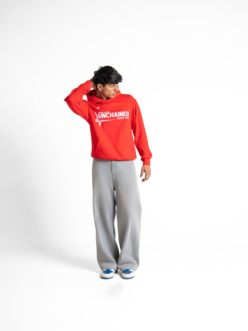 Oversized Unchained Red Hoodie 330 GSM