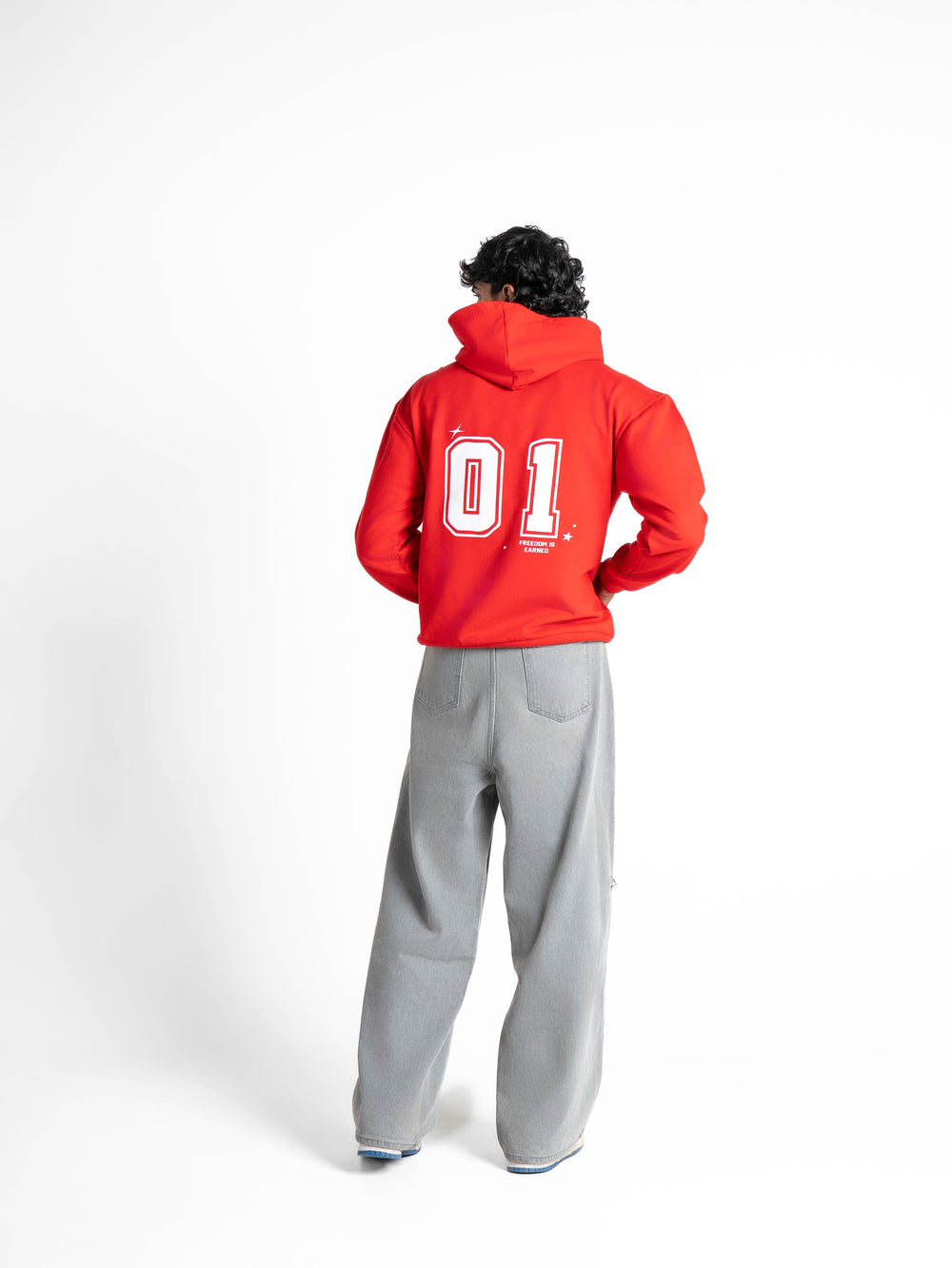 Oversized Unchained Red Hoodie 330 GSM