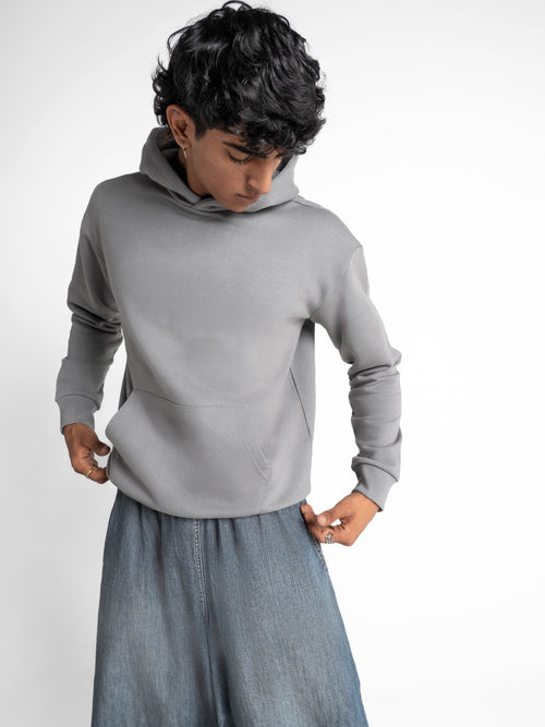 Everyday Essential 330 GSM Solid Hoodie Frost Grey