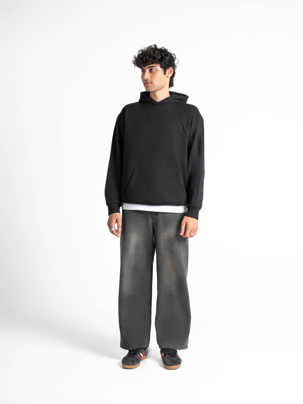 Everyday Essential 330 GSM Solid Hoodie Black