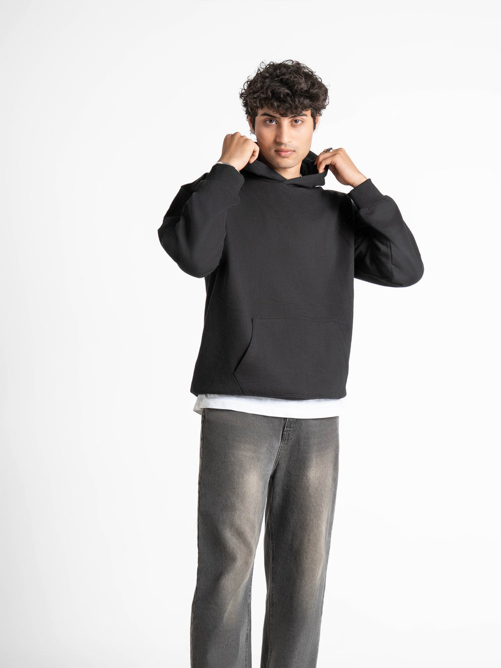 Everyday Essential 330 GSM Solid Hoodie Black