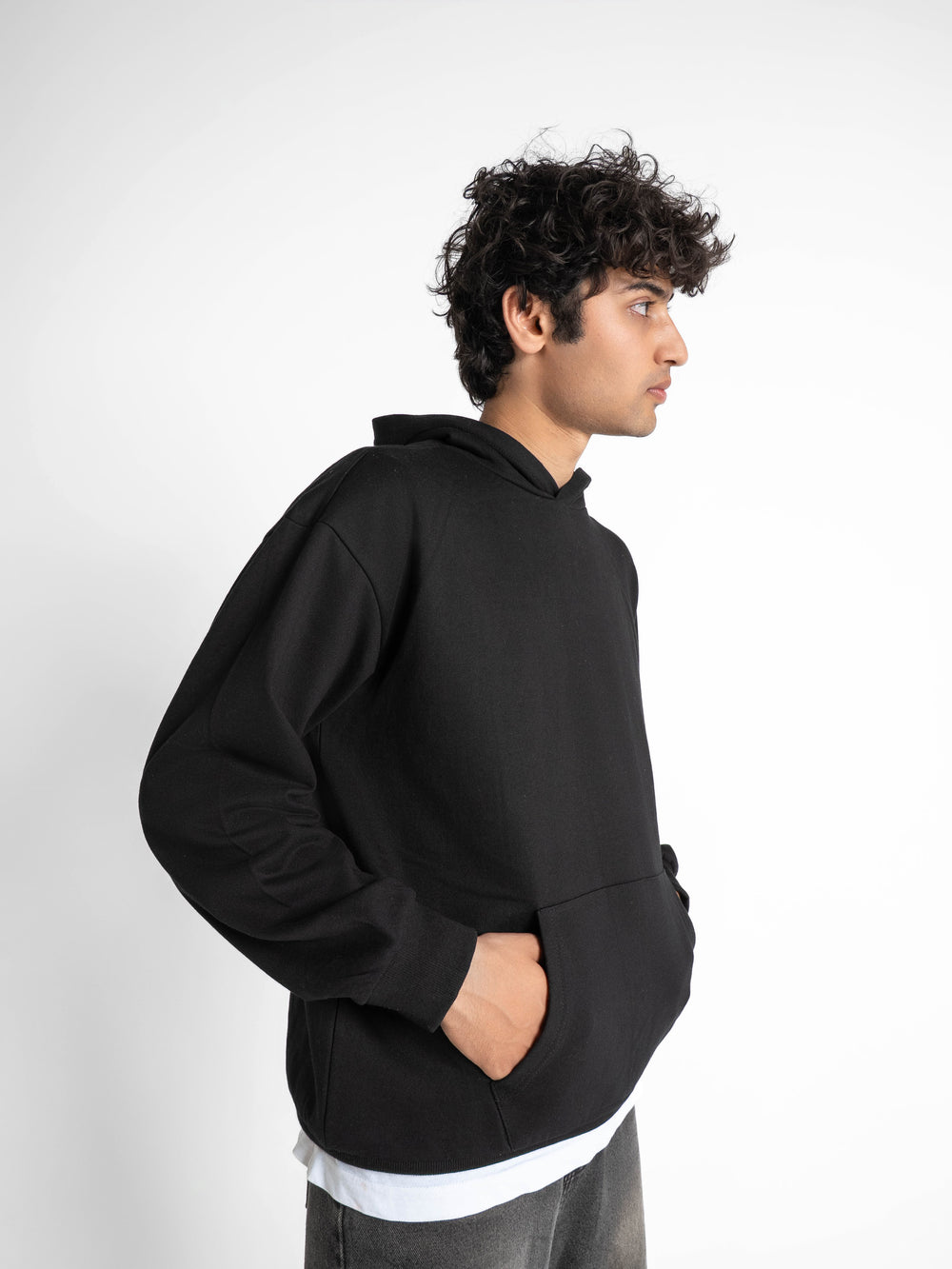 Everyday Essential 330 GSM Solid Hoodie Black