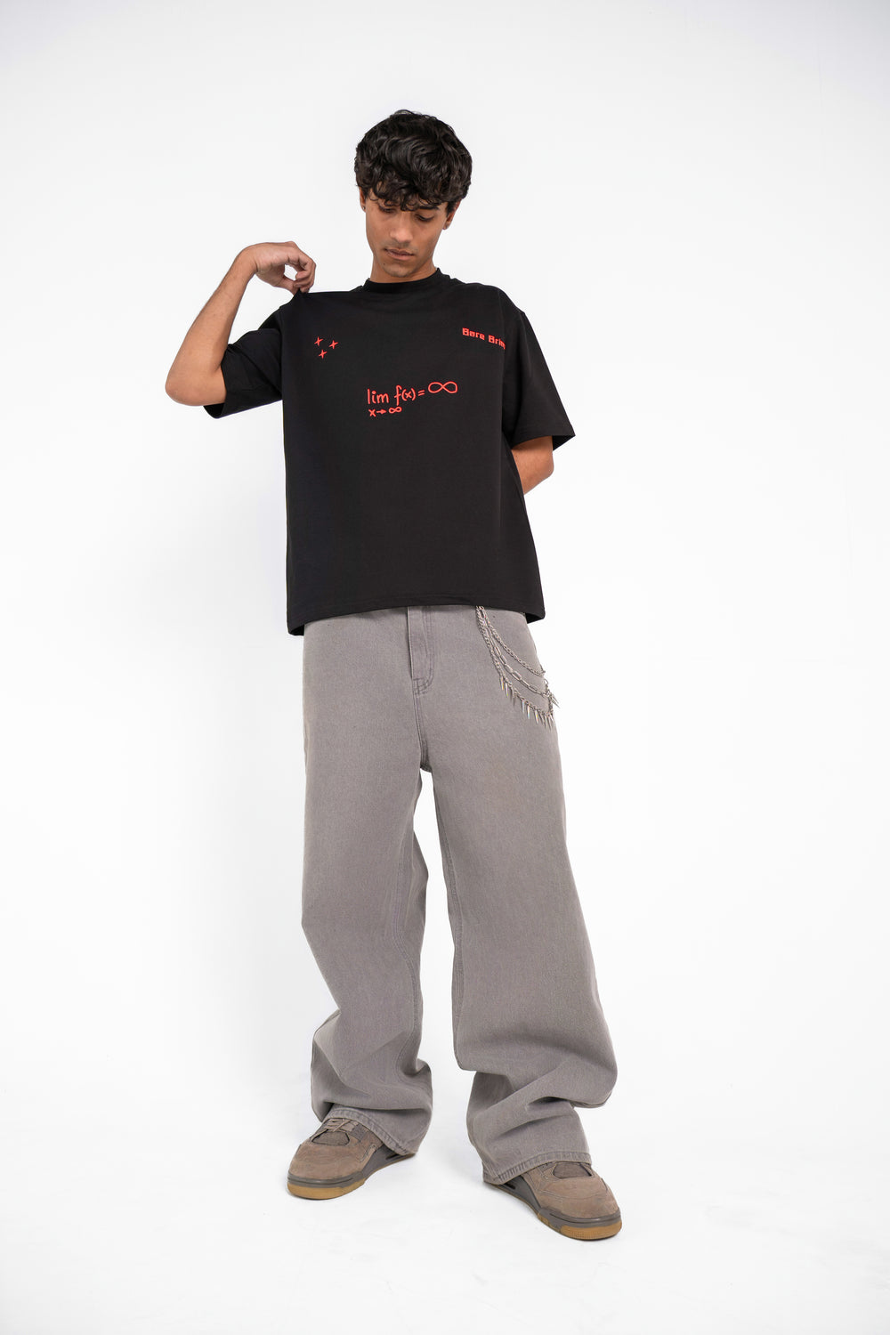Infinity Graphic Black Oversized Tee