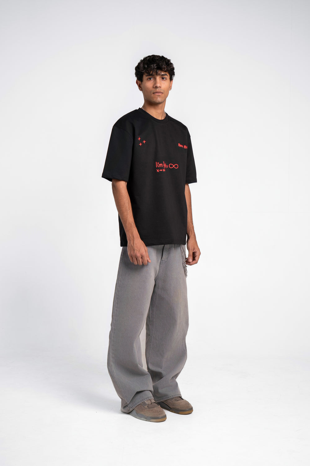 Infinity Graphic Black Oversized Tee