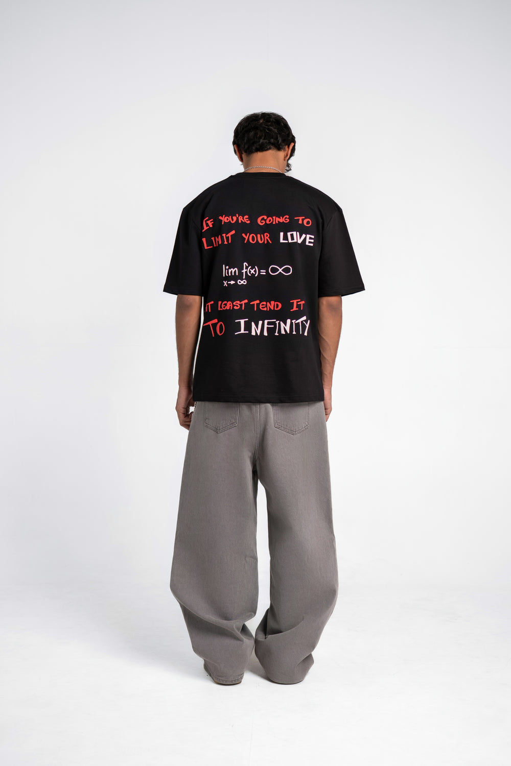 Infinity Graphic Black Oversized Tee