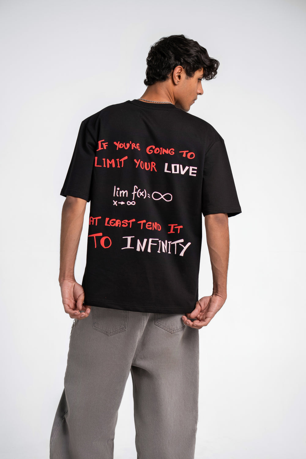 Infinity Graphic Black Oversized Tee