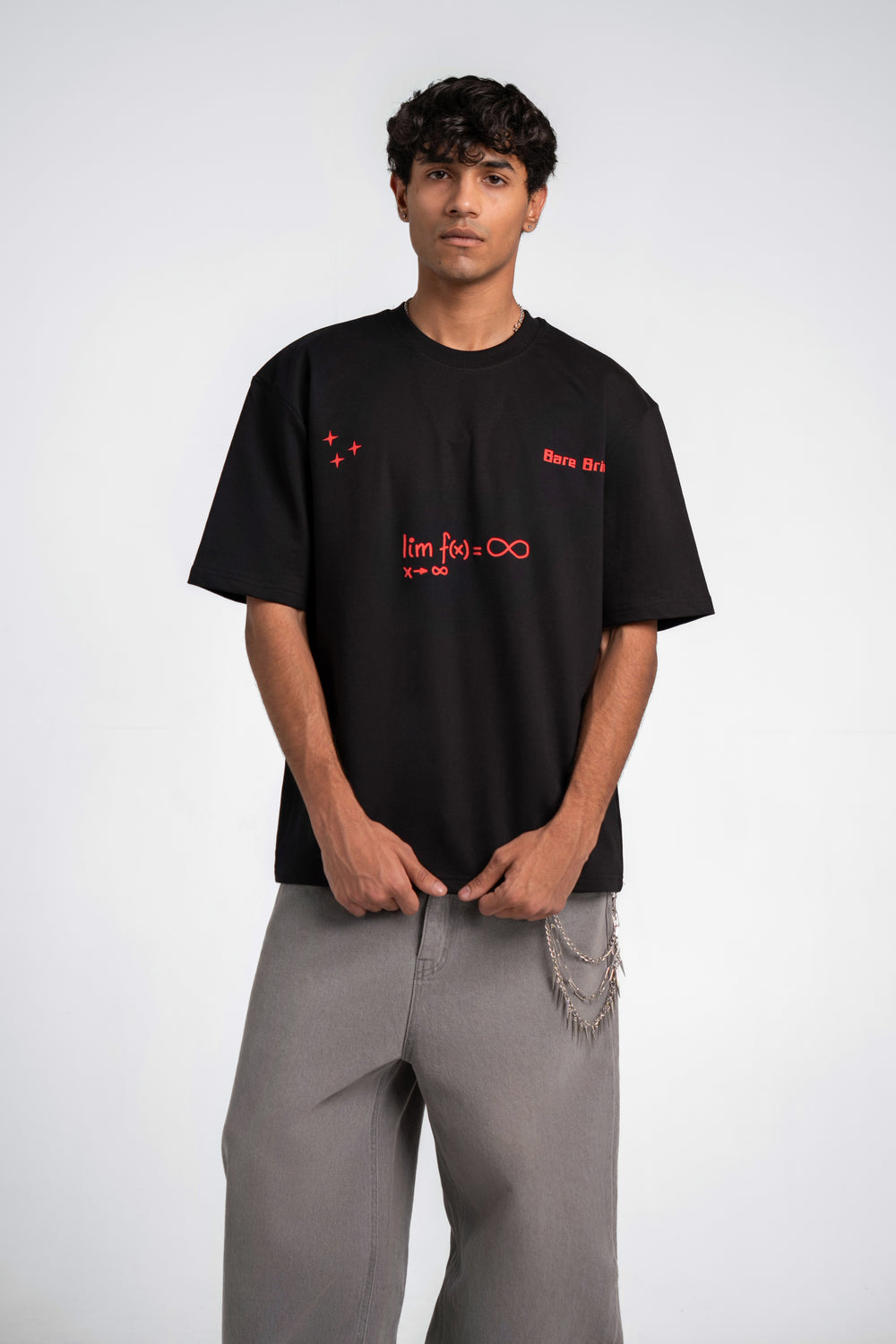 Infinity Graphic Black Oversized Tee