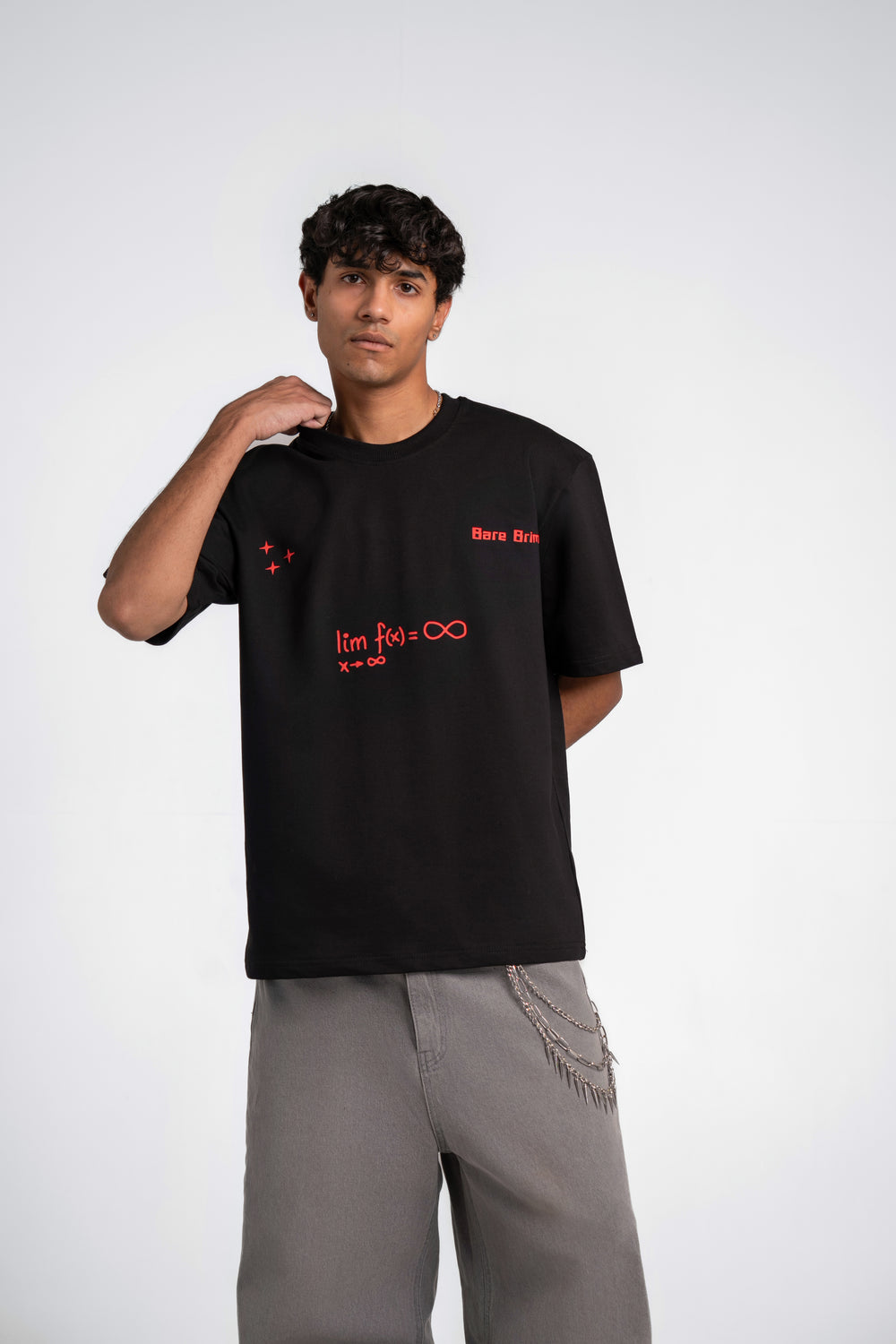 Infinity Graphic Black Oversized Tee