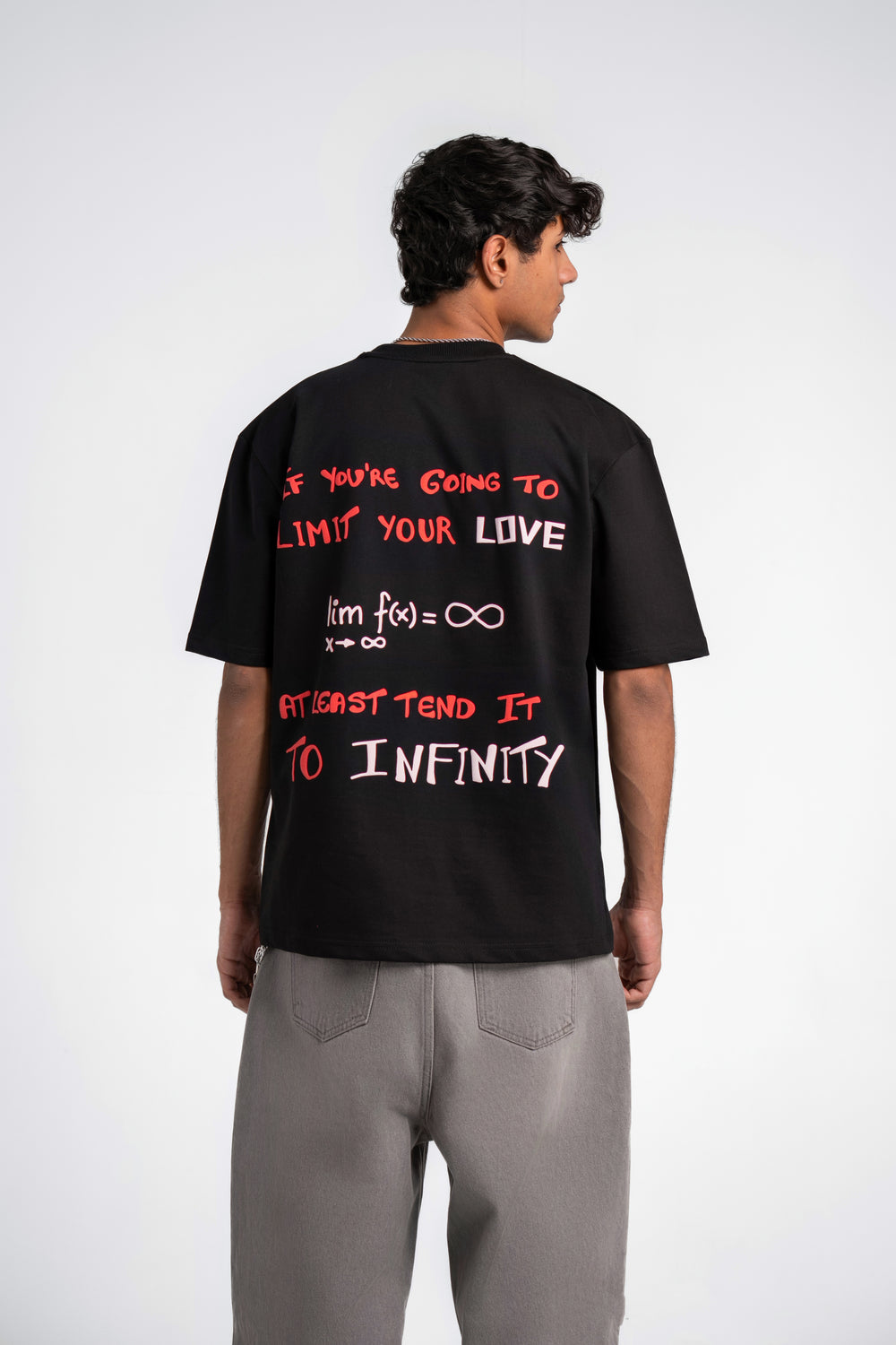 Infinity Graphic Black Oversized Tee