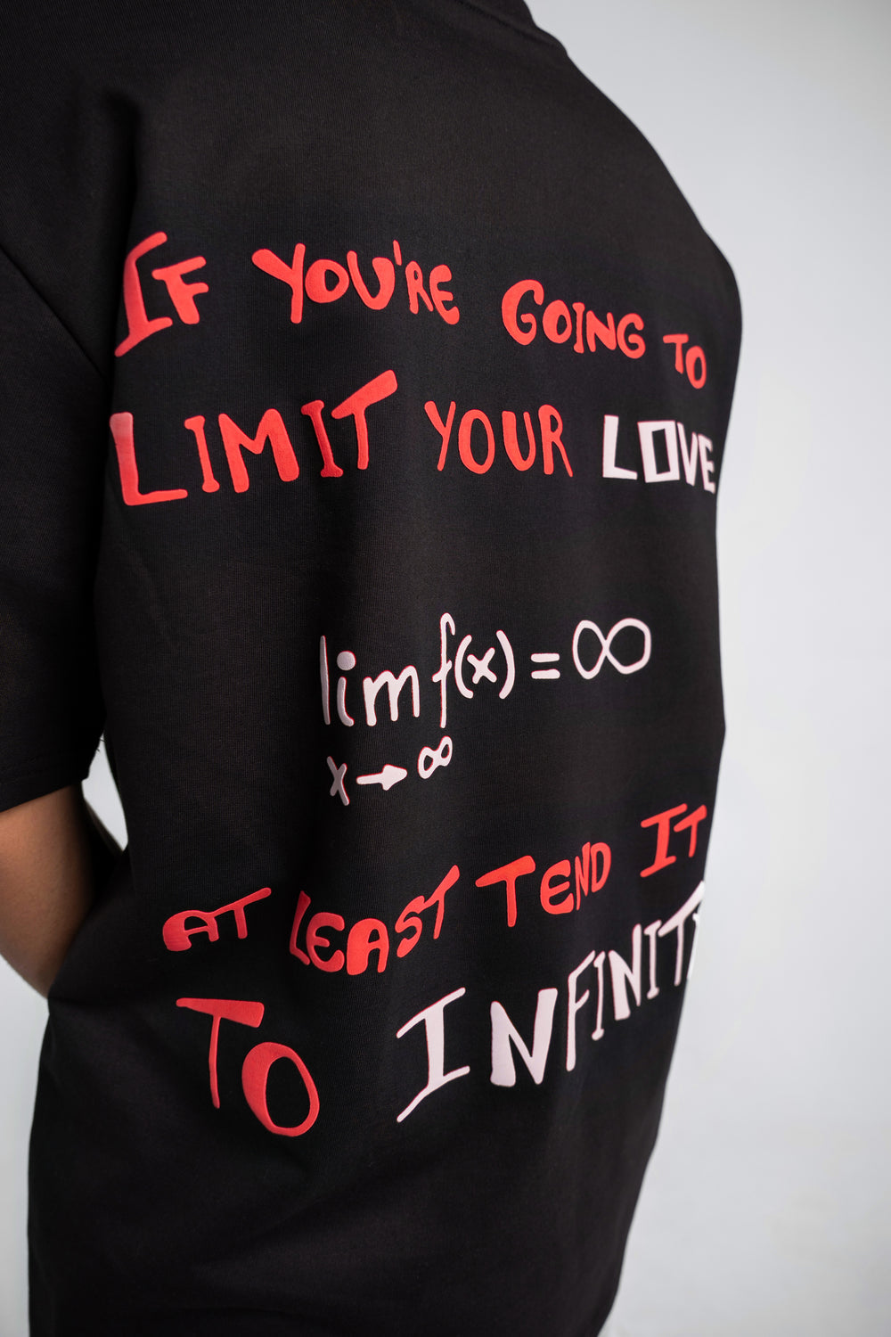 Infinity Graphic Black Oversized Tee