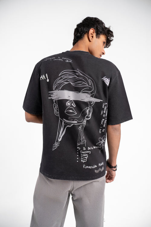 BLINDED MIND ACID WASHED TEE