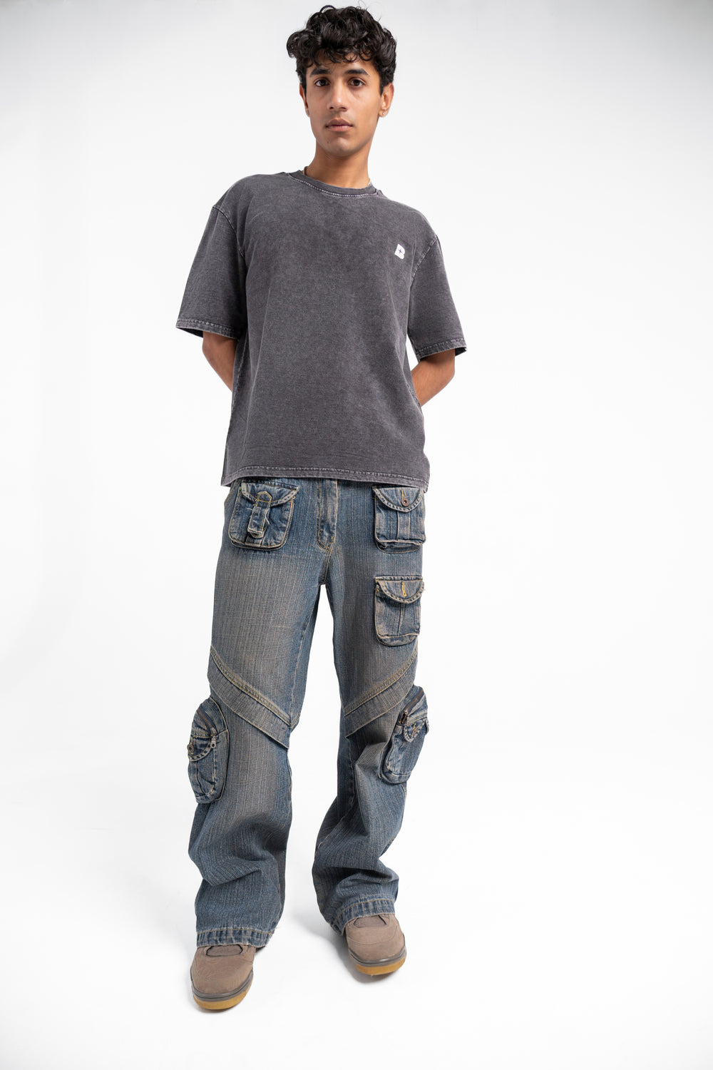 I SEE YOU HEARING US ACID WASHED TEE.