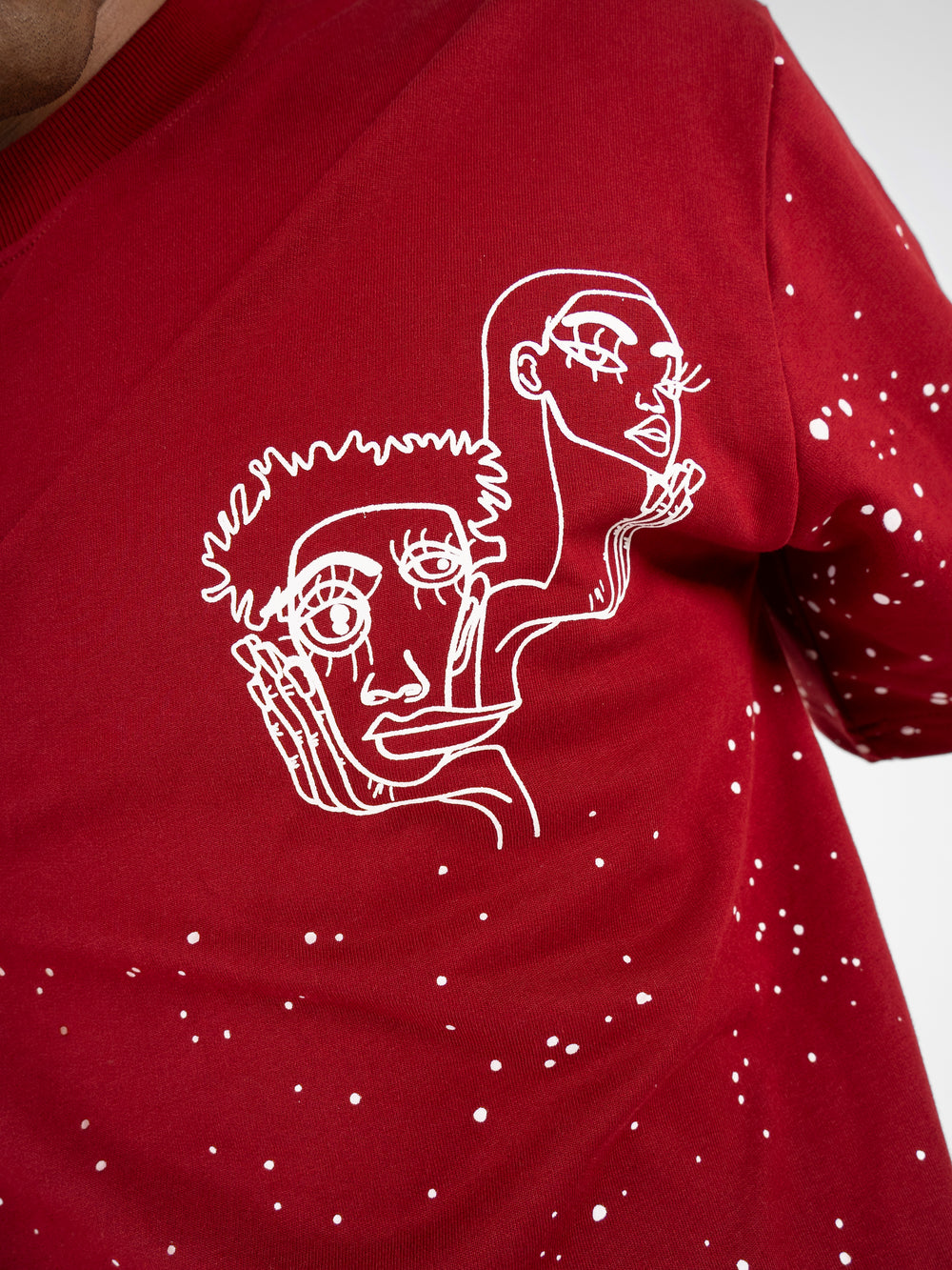 A Garnet Red Statement Oversized T-Shirt
