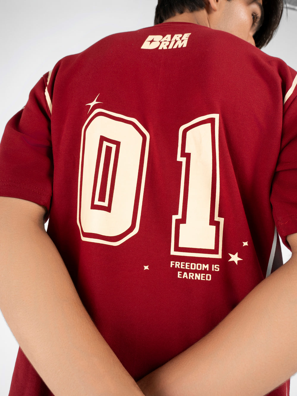 Mahroon Jersey Oversized T-Shirt