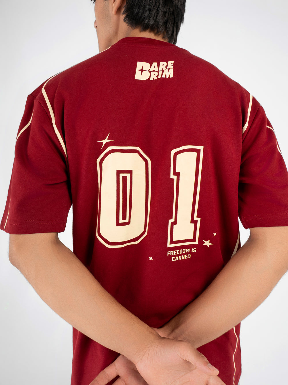 Mahroon Jersey Oversized T-Shirt