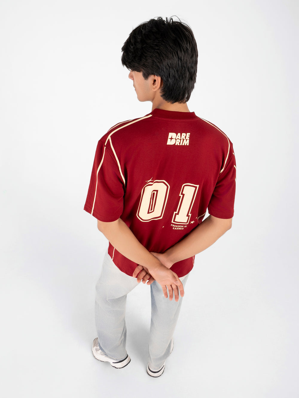 Mahroon Jersey Oversized T-Shirt